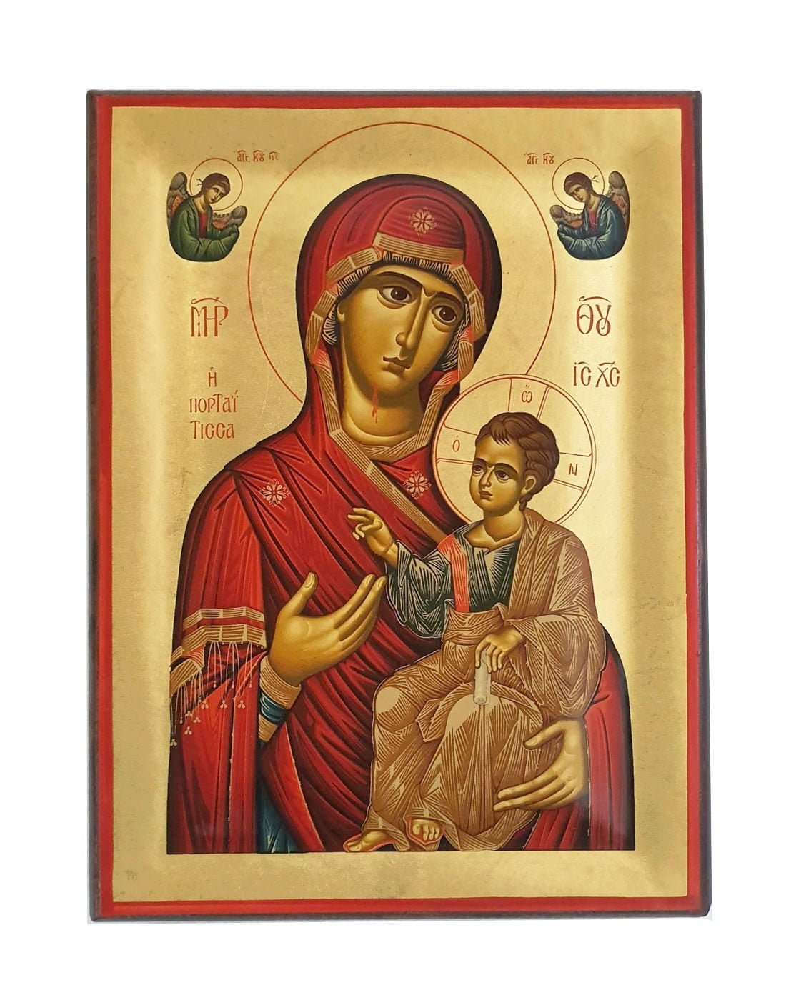 Handmade Orthodox Icon Virgin Mary Portaitisa