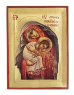 Handmade Orthodox Icon Virgin Mary the protector of abandoned orphans