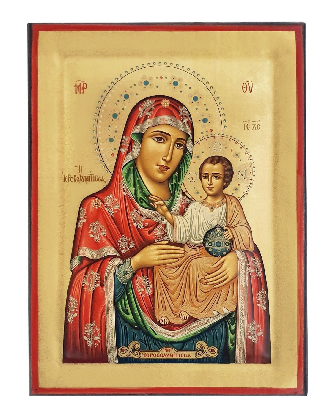 Handmade Orthodox Icon Virgin Mary Ierosolymitissa