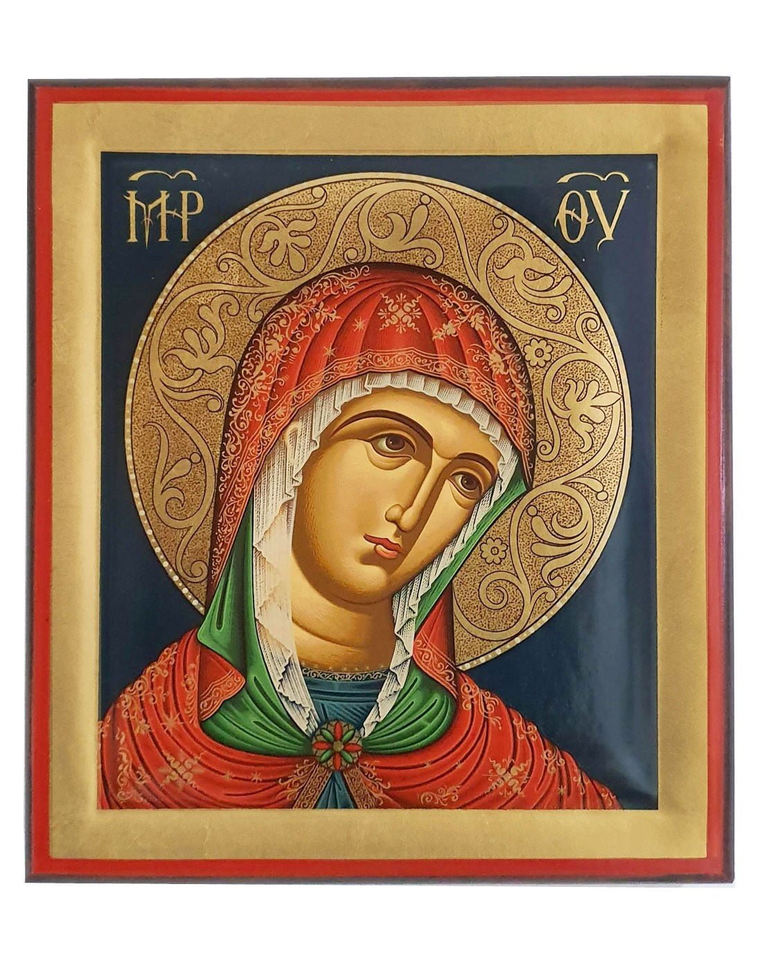 Handmade Orthodox Icon Virgin Mary Deomeni
