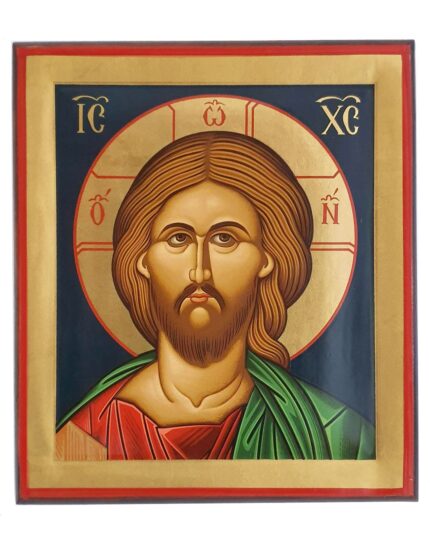 Handmade Orthodox Icon Jesus Christ in natural wood