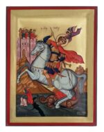 Handmade Orthodox Icon Saint George on horseback