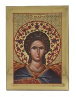 Orthodox Icon Archangel Michael Gold mirror effect