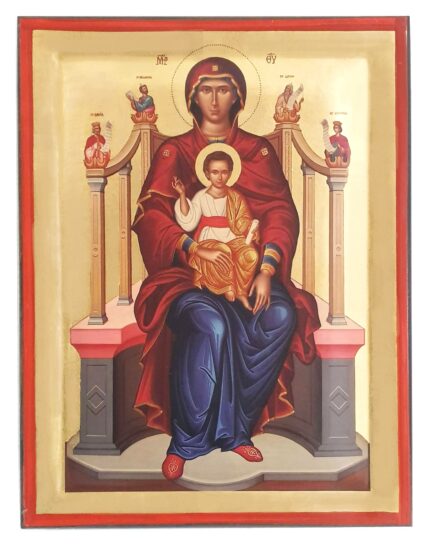 Handmade Orthodox Icon Virgin Mary Pantanassa