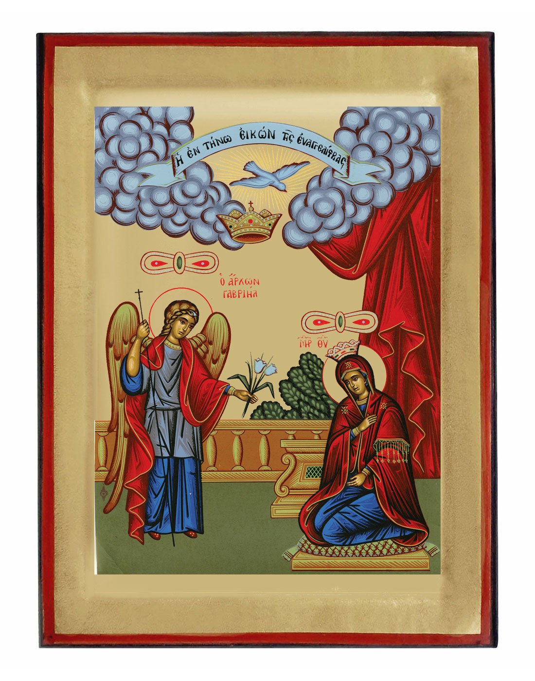 Handmade Orthodox Icon Annunciation of Τheotokos