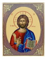 Handmade Orthodox Icon Jesus Christ Pantocrator mirror