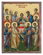 Handmade Orthodox Icon Twelve Apostoles carved frame