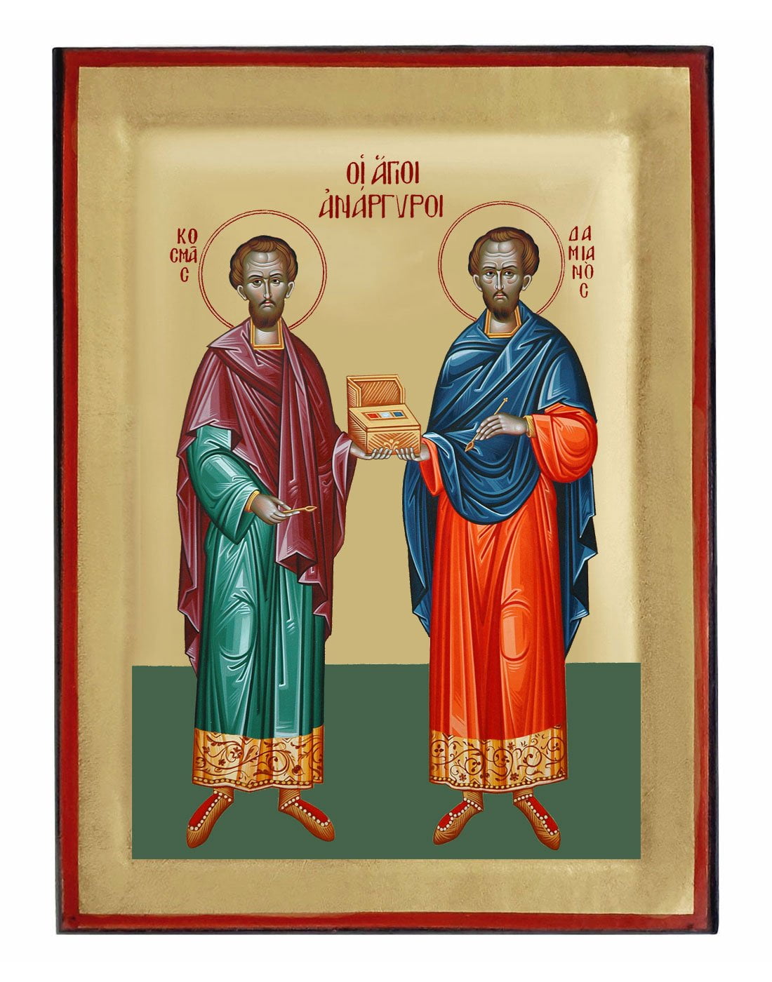 Handmade Orthodox Icon Holy Unmercenaries