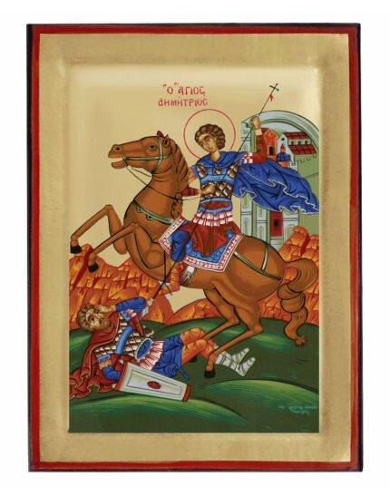 Handmade Orthodox Icon Saint Demetrius