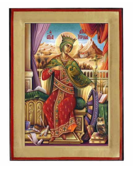 Handmade Orthodox Icon Saint Catherin