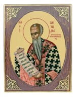 Handmade Orthodox Icon Saint Alexander mirror effect
