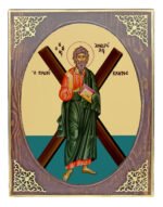 Handmade Orthodox Icon Saint Andrew mirror effect