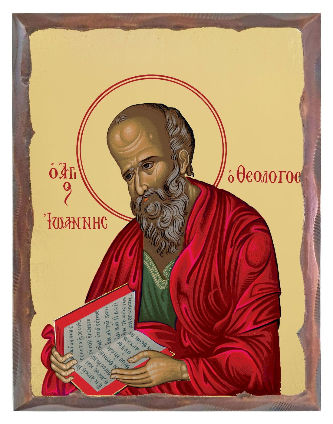 Handmade Orthodox Icon Saint John the Theologian carved