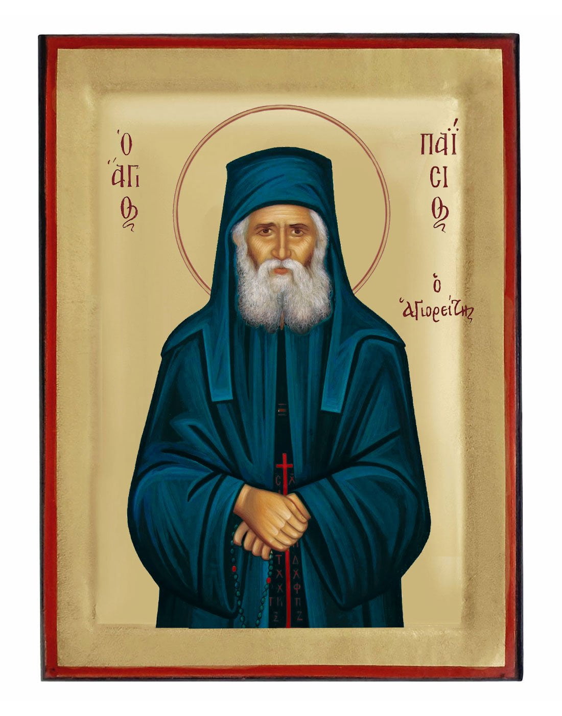 Handmade Orthodox Icon Saint Paisios