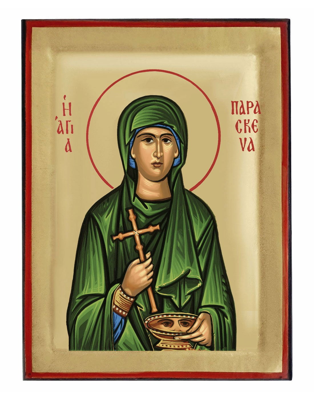 andmade Orthodox Icon Saint Paraskeva