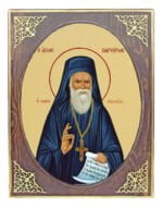 Handmade Orthodox Icon Saint Porphyrios mirror effect