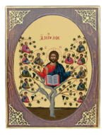 Handmade Orthodox Icon The Vine Tree Mirror effect