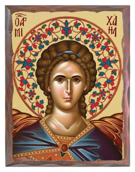 Orthodox Icon Archangel Michael carved frame