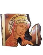 Παναγία Παλαιοκαστρίτσα σε κορμό ελιάς Virgin Mary Icon