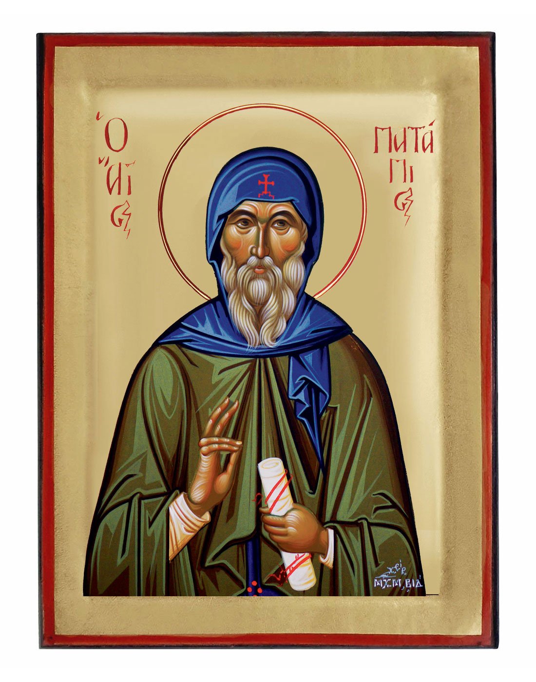 Handmade Orthodox Icon Saint Patapios