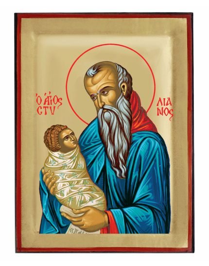Handmade Orthodox Icon Saint Stylianos