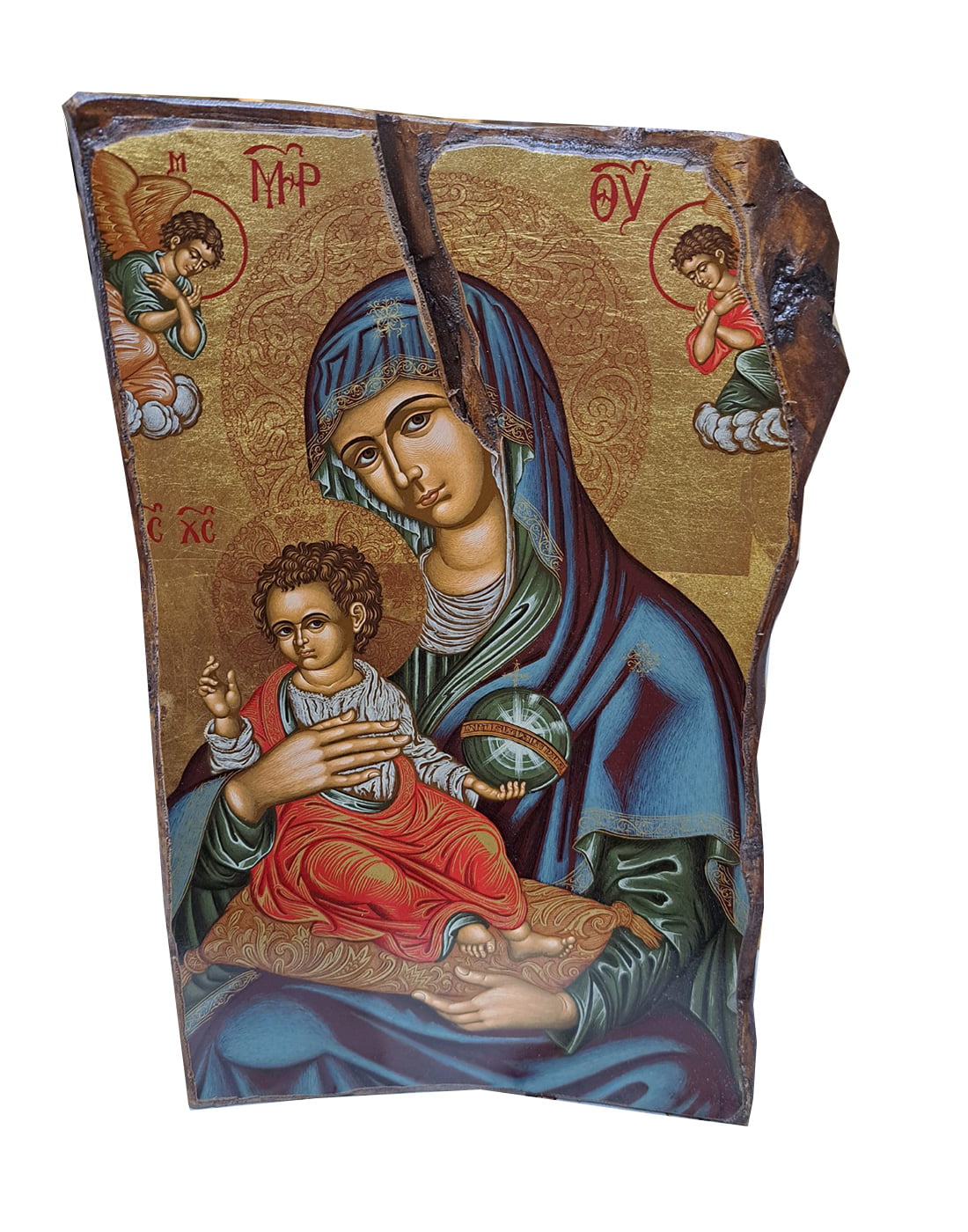 Παναγία Κερκύρας σε κορμό ελιάς Virgin Mary Kerkiras Icon