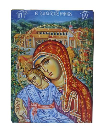 Handpaintad Icon Virgin Mary of Kikkou