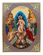 Handmade Orthodox Icon The Resurrection Mirror effect