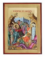 Handmade Orthodox Icon The Raising of Lazarus