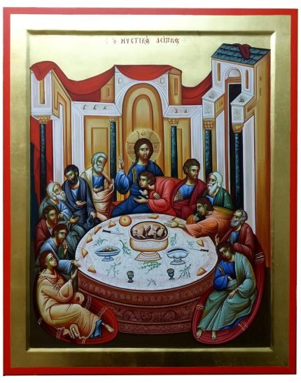 Hand Painted Hagiographic Icon of The Last Supper