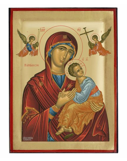 Handmade Orthodox Icon Virgin Mary Amolyntos or Virgin of the Passion